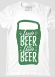 Футболка мужская белая Two Beer or not Two Beer YAPPI  Изображение Футболка мужская белая Two Beer or not Two Beer YAPPI