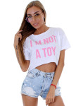 Футболка женская белая I''M NOT A TOY Krutyakov Изображение Футболка женская белая I''M NOT A TOY Krutyakov