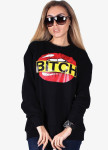 Свитшот женский черный BITCH Krutyakov Изображение Свитшот женский черный BITCH Krutyakov