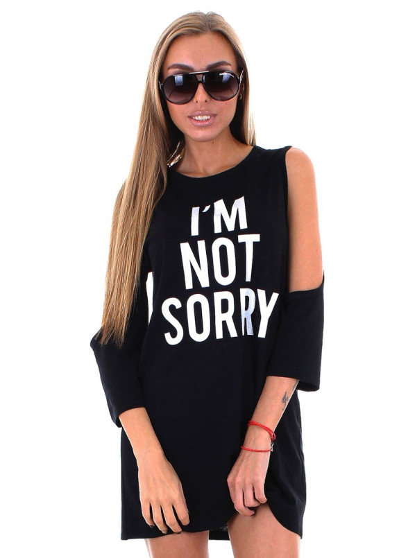 Платье черное I''M NOT SORRY Krutyakov Изображение Платье черное I''M NOT SORRY Krutyakov