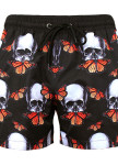 Шорты пляжные черные SKULL BUTTERFLIES Krutyakov Изображение Шорты пляжные черные SKULL BUTTERFLIES Krutyakov