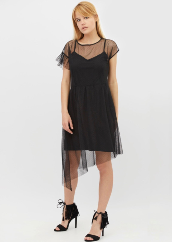 Платье черное FRILL BANG Изображение Платье черное FRILL BANG