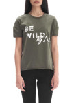 Футболка женская зеленая BE WILD Lut Изображение Футболка женская зеленая BE WILD Lut