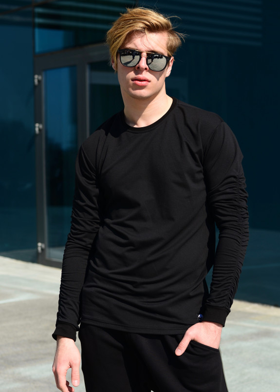 Лонгслив мужской черный Shi Изображение Лонгслив мужской черный Shi