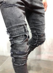 Изображение Джинсы мужские с карманом на колене серые MFStore  