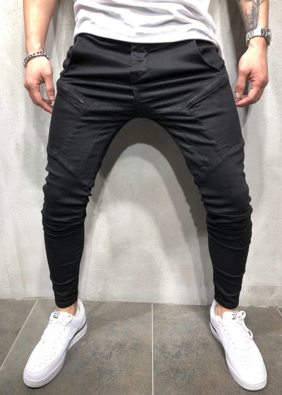 Джинсы мужские с косыми карманами черные MFStore Изображение Джинсы мужские с косыми карманами черные MFStore