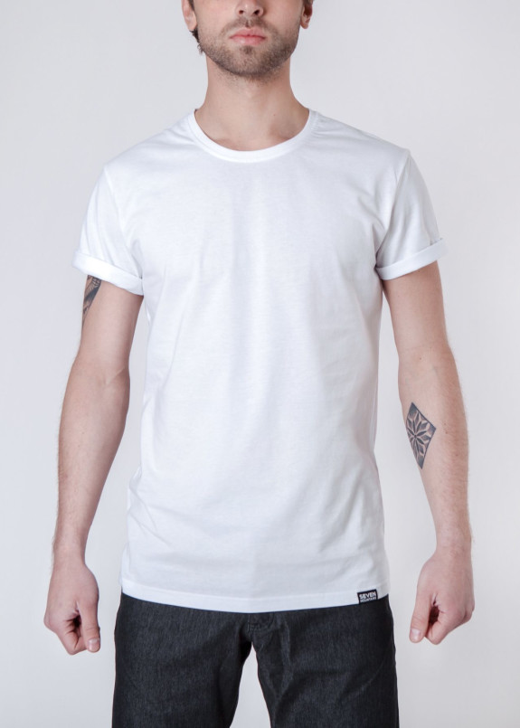 Футболка мужская белая Basic Seven Mountains Изображение Футболка мужская белая Basic Seven Mountains