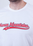 Футболка мужская белая с красным Baseball Seven Mountains Изображение Футболка мужская белая с красным Baseball Seven Mountains