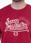 Футболка мужская бордовая Vintage Seven Mountains Изображение Футболка мужская бордовая Vintage Seven Mountains
