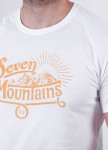 Изображение Футболка мужская белая с желтым Vintage Seven Mountains 