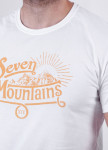 Футболка мужская белая с желтым Vintage Seven Mountains Изображение Футболка мужская белая с желтым Vintage Seven Mountains