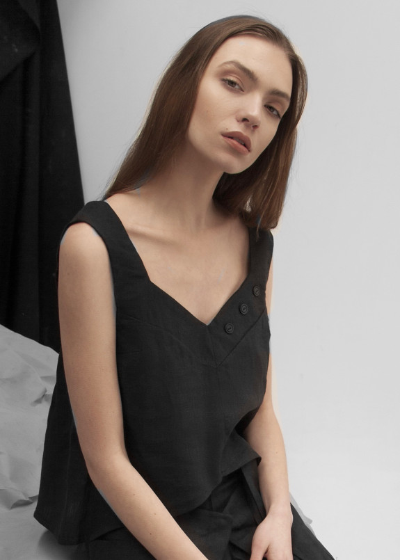 Кроп-топ черный ICON MANIA Изображение Кроп-топ черный ICON MANIA