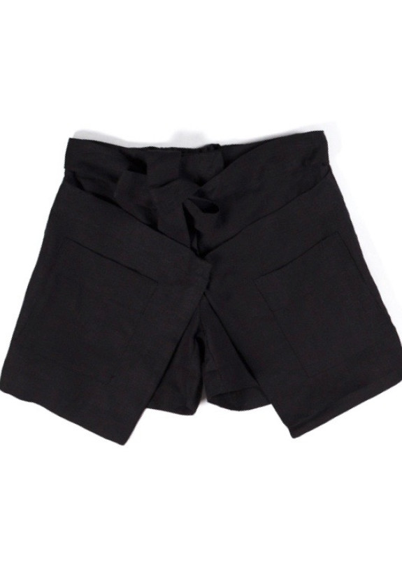 Шорты женские льняные черные ICON MANIA Изображение Шорты женские льняные черные ICON MANIA