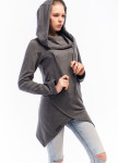 Худи женское асимметричное серое Wolff Изображение Худи женское асимметричное серое Wolff