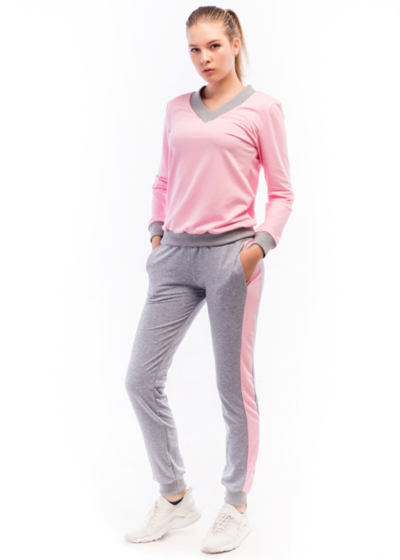 Костюм женский серый с розовым Wolff Изображение Костюм женский серый с розовым Wolff