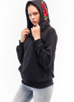 Худи женское черное Roses Wolff Изображение Худи женское черное Roses Wolff