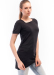Футболка женская с асимметричным вырезом горловины черная Wolff Изображение Футболка женская с асимметричным вырезом горловины черная Wolff