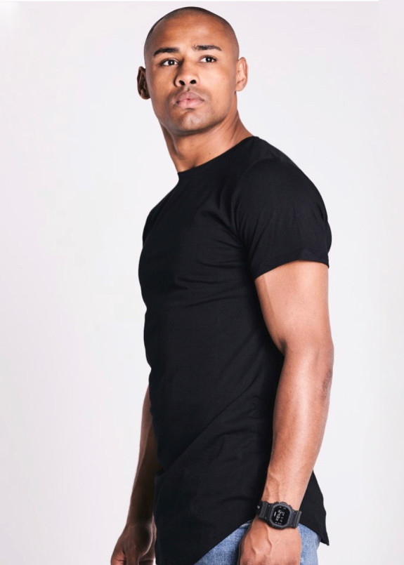 Футболка мужская черная LONG SAHAR Изображение Футболка мужская черная LONG SAHAR