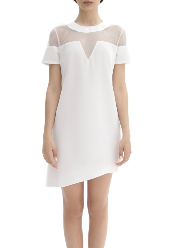 Платье с сеткой белое LUT Изображение Платье с сеткой белое LUT