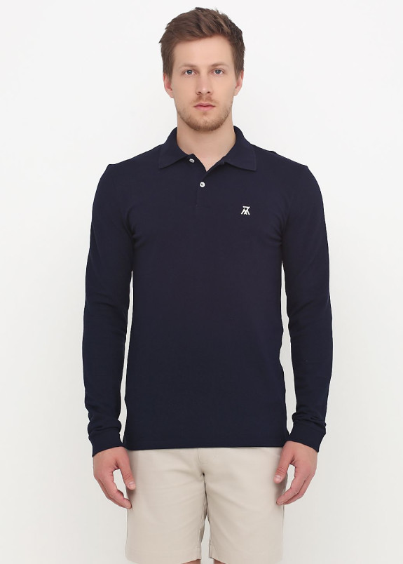 Лонгслив мужской темно-синий Long Sleeve Polo Seven Mountains Изображение Лонгслив мужской темно-синий Long Sleeve Polo Seven Mountains