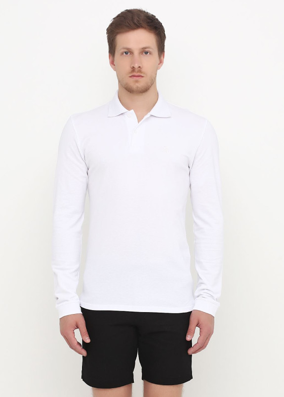 Лонгслив мужской белый Long Sleeve Polo Seven Mountains Изображение Лонгслив мужской белый Long Sleeve Polo Seven Mountains