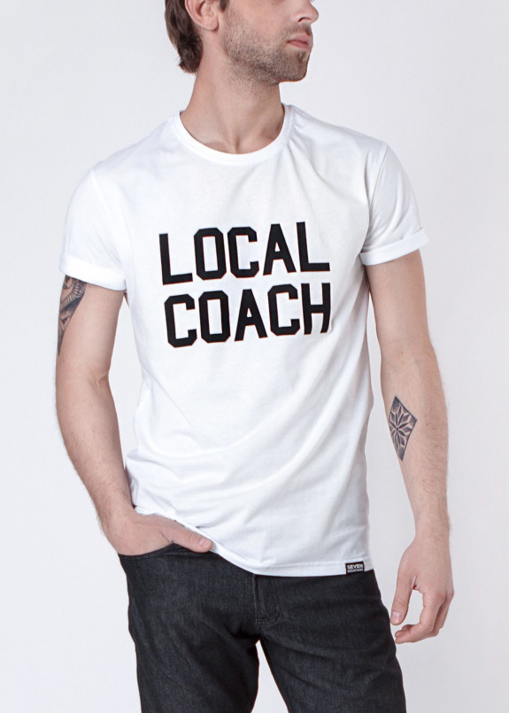 Футболка мужская белая Local Coach Seven Mountains Изображение Футболка мужская белая Local Coach Seven Mountains