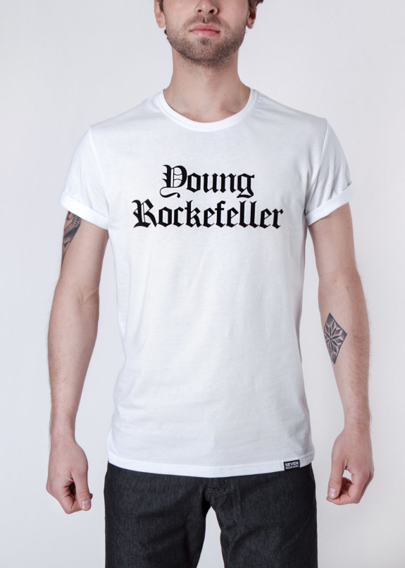 Футболка мужская белая Young Rockfeller Seven Mountains Изображение Футболка мужская белая Young Rockfeller Seven Mountains