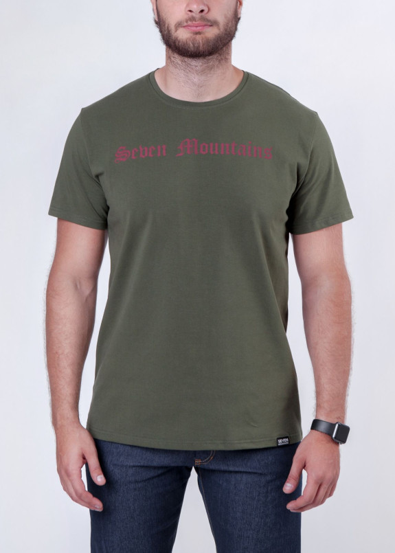 Футболка мужская хаки Gothic Seven Mountains Изображение Футболка мужская хаки Gothic Seven Mountains