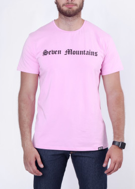 Футболка мужская розовая Gothic Seven Mountains Изображение Футболка мужская розовая Gothic Seven Mountains