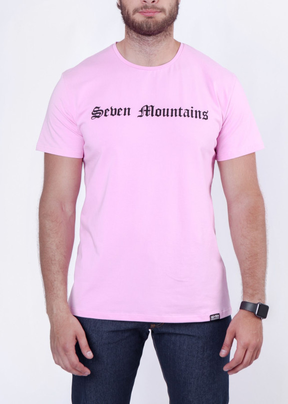 Футболка мужская розовая Gothic Seven Mountains Изображение Футболка мужская розовая Gothic Seven Mountains