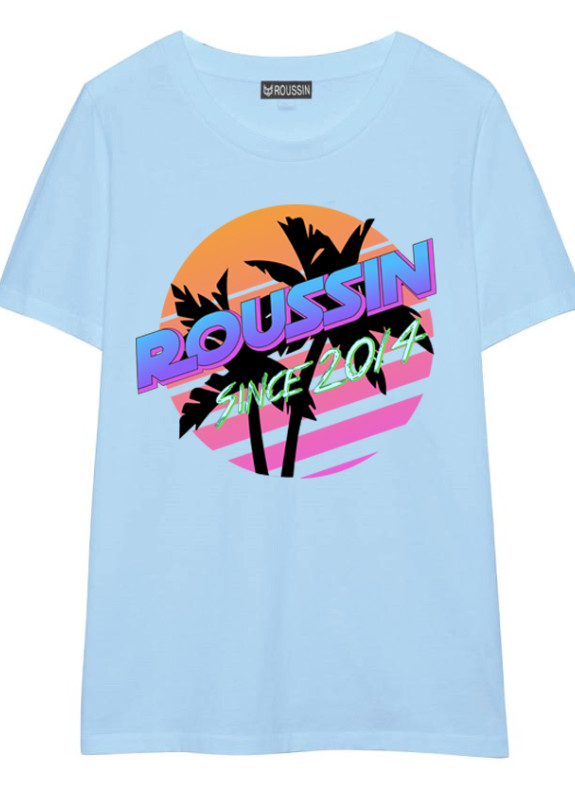 Футболка голубая PALMS Roussin Изображение Футболка голубая PALMS Roussin