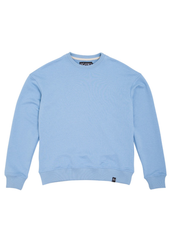 Свитшот женский голубой Basic Hovanky Изображение Свитшот женский голубой Basic Hovanky