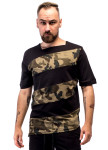 Футболка мужская черная с камуфляжными вставками ThePARA Изображение Футболка мужская черная с камуфляжными вставками ThePARA