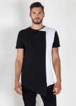 Футболка двухцветная с декоративным швом черная с белым MFS BRAND Изображение Футболка двухцветная с декоративным швом черная с белым MFS BRAND