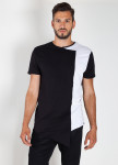 Футболка двухцветная с декоративным швом черная с белым MFS BRAND Изображение Футболка двухцветная с декоративным швом черная с белым MFS BRAND