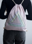 Изображение Рюкзак-мешок розовый Треугольник Leska Prod