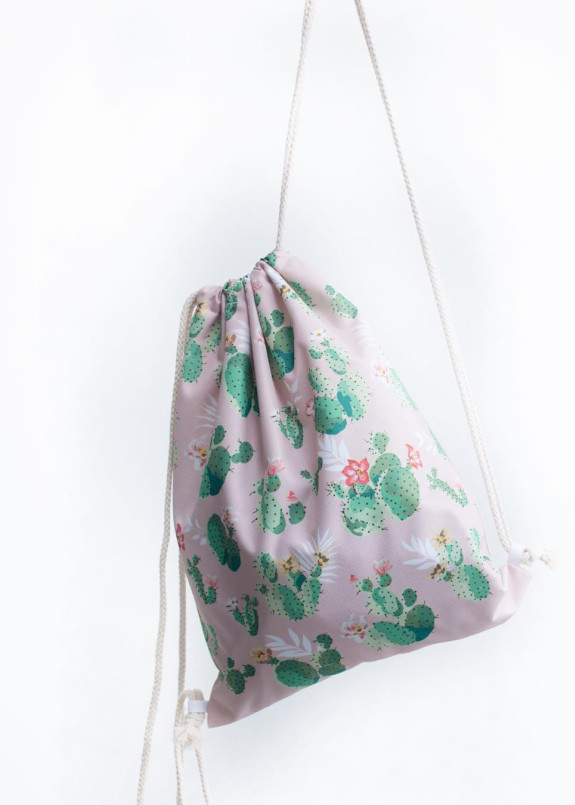 Изображение Рюкзак-мешок розовый Кактусы Leska Prod