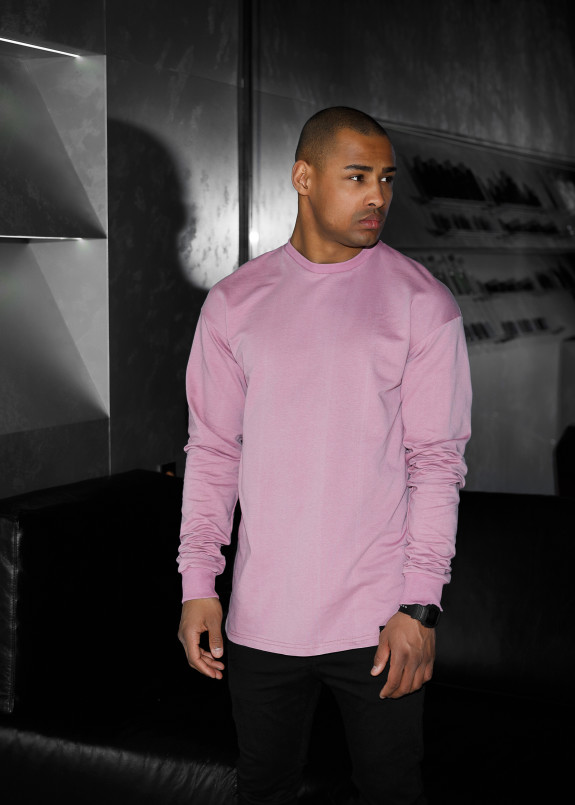 Лонгслив мужской сиреневый OVERSIZE Black Limit Изображение Лонгслив мужской сиреневый OVERSIZE Black Limit