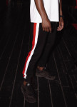 Изображение Спортивные штаны с красно-белыми лампасами черные  Black Limit 