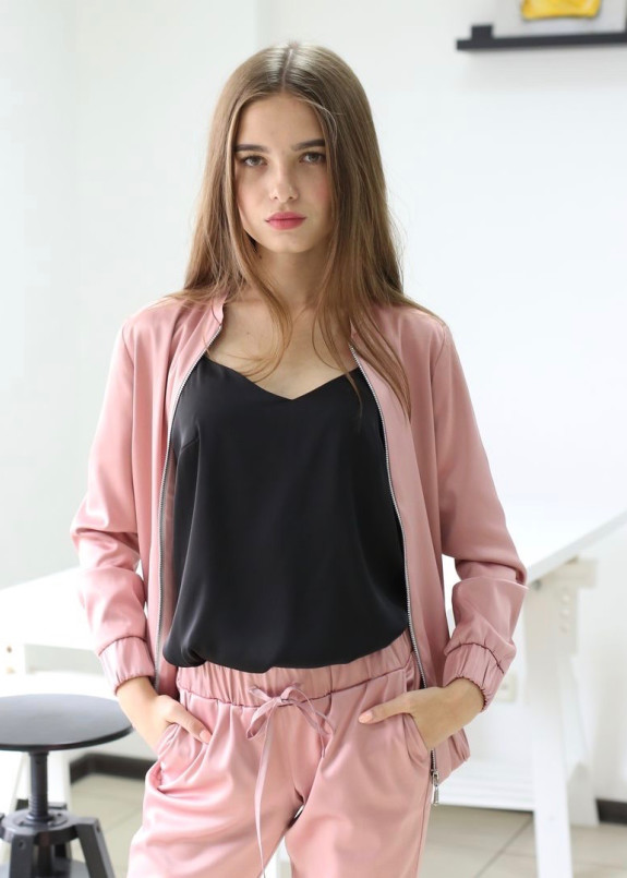 Топ шелковый черный MARO Изображение Топ шелковый черный MARO