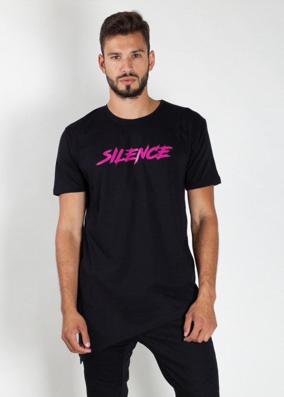 Футболка мужская черная Silence MFStore  Изображение Футболка мужская черная Silence MFStore