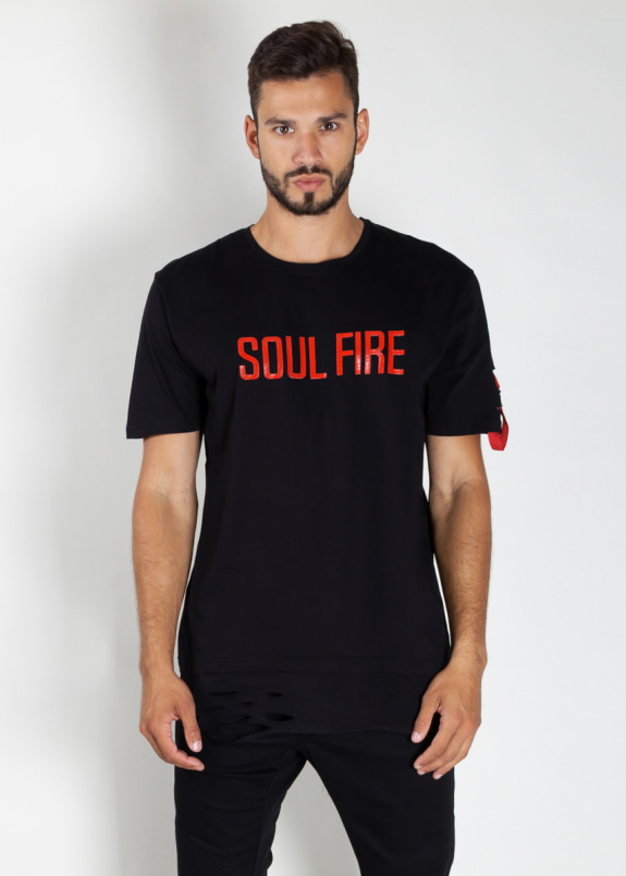 Изображение Футболка мужская черная Soul Fire MFStore