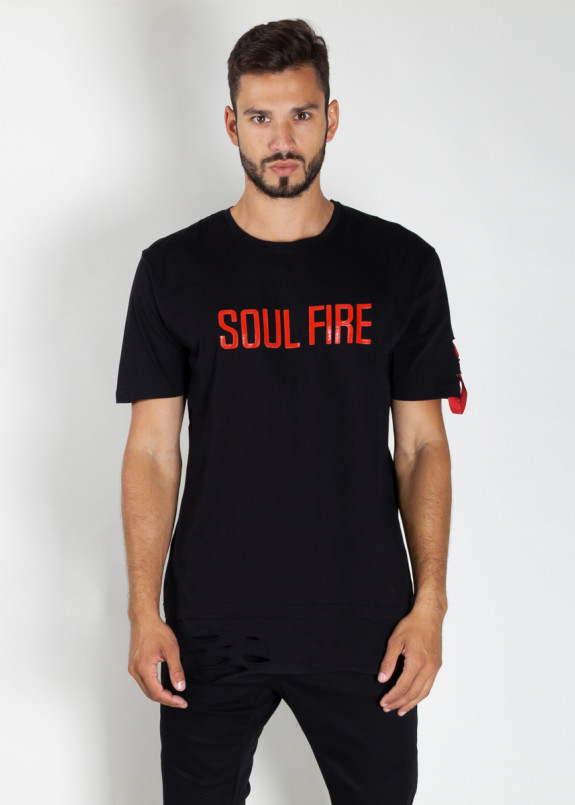Футболка мужская черная Soul Fire MFStore Изображение Футболка мужская черная Soul Fire MFStore