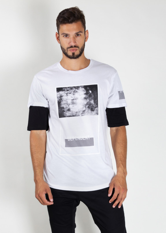 Футболка мужская белая Туман MFStore Изображение Футболка мужская белая Туман MFStore