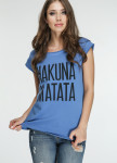 Футболка женская синяя HAKUNA MATATA Marani  Изображение Футболка женская синяя HAKUNA MATATA Marani