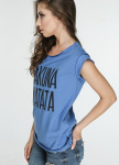 Футболка женская синяя HAKUNA MATATA Marani  Изображение Футболка женская синяя HAKUNA MATATA Marani