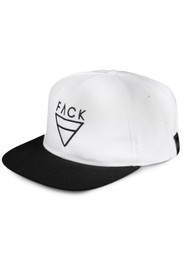 Кепка двухцветная с вышивкой Fuck белая с черным MFS BRAND Изображение Кепка двухцветная с вышивкой Fuck белая с черным MFS BRAND
