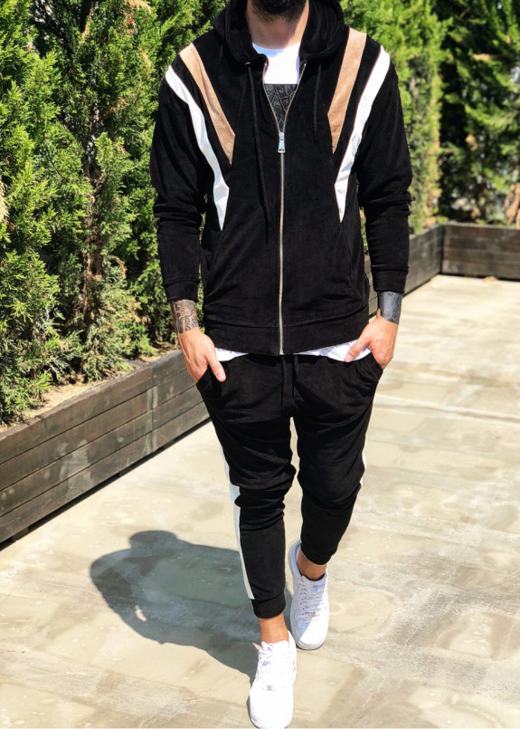 Костюм мужской велюр черный MFStore Изображение Костюм мужской велюр черный MFStore