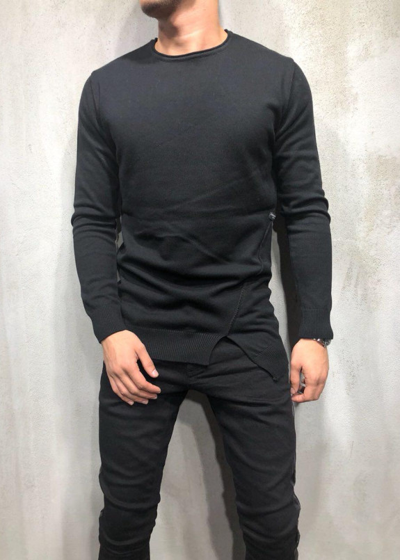 Трикотажный лонгслив с ассиметричным низом MFSTORE Изображение Трикотажный лонгслив с ассиметричным низом MFSTORE