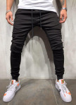 Изображение Черные джинсы  с вставками на коленях MFSTORE
